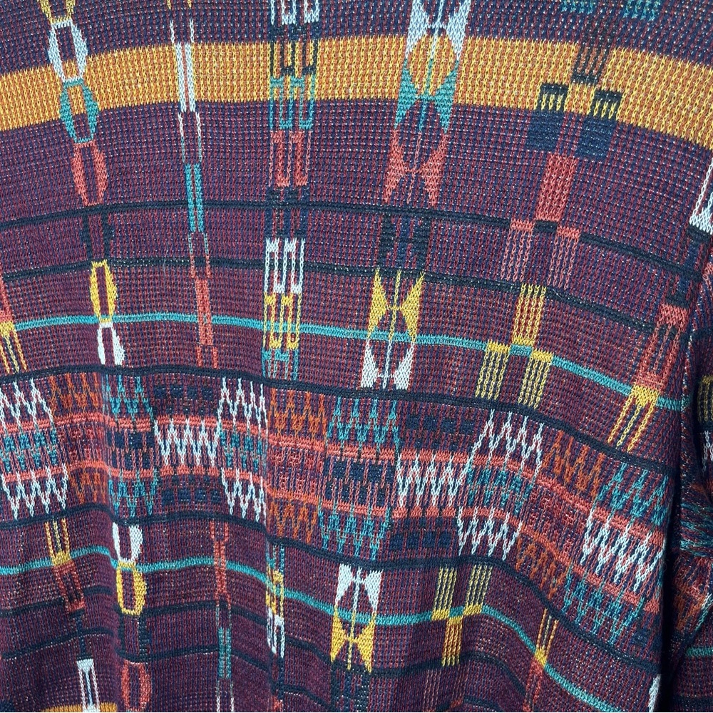 Peruvian Connection Maroon Geometric 100% Pima Co… - image 7